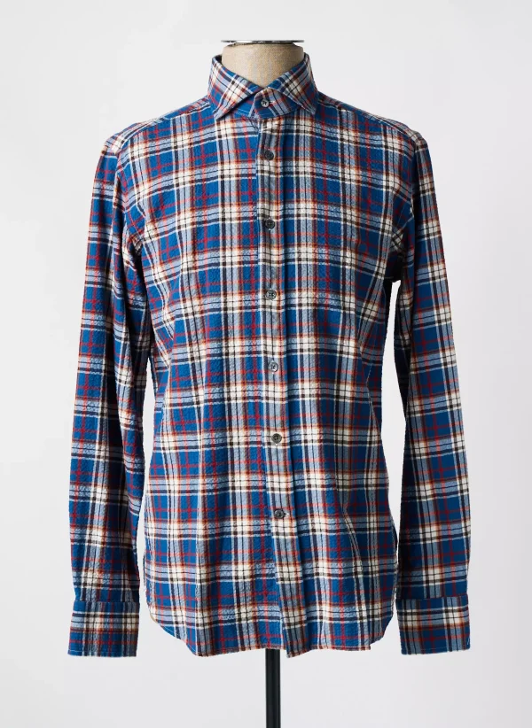 Chemise Manches Longues Bagutta Bleu