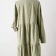 Robe Mi-longue Kaffe Vert Manches Longues