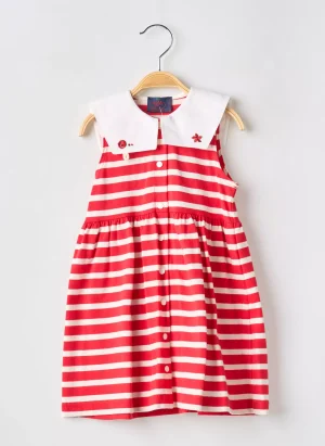 Robe Mi-longue Coudemail Rouge Sans Manche